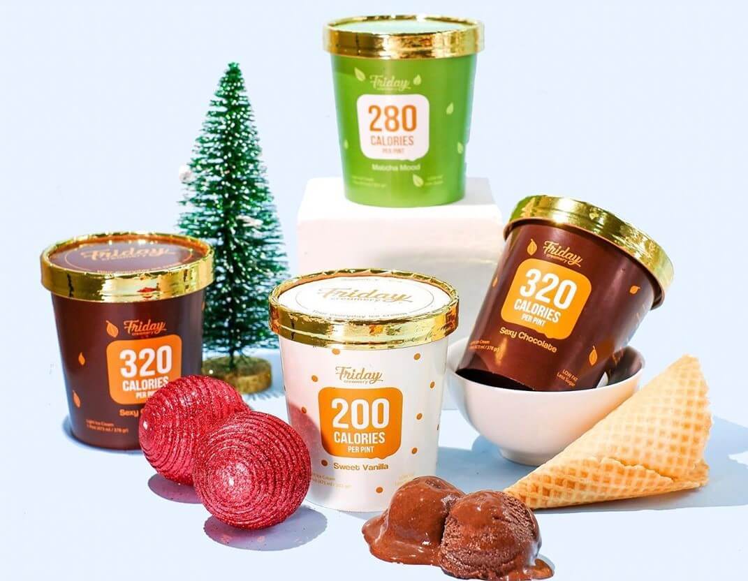 Berbagai varian rasa es krim Friday Creamery